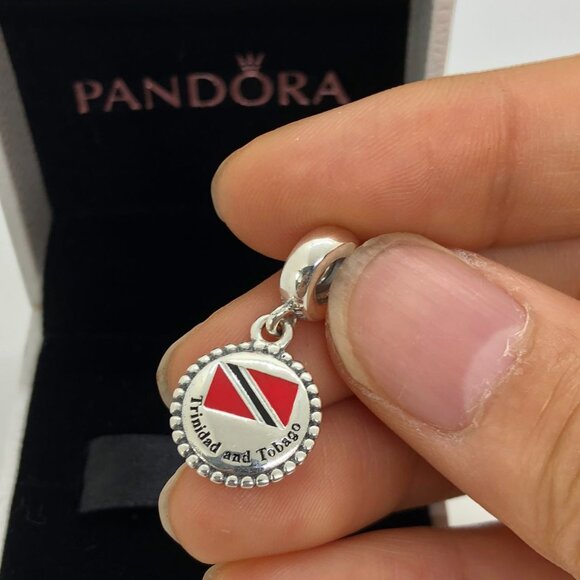 ✨🔥Pandora Trinidad and Tobago Flag Exclusive Dangle Charm Travel Pendant - Picture 2 of 4